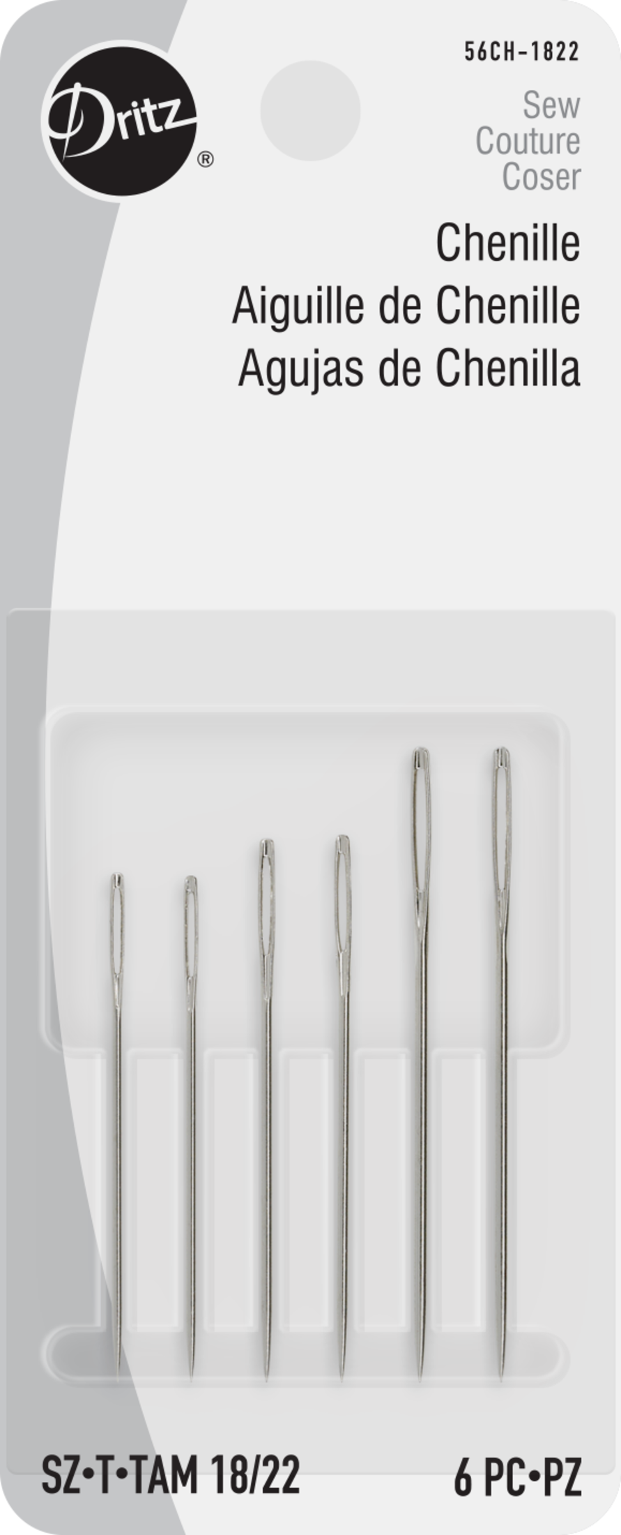 Dritz 56CH1822 aiguilles chenille 18/22 6 pcs
