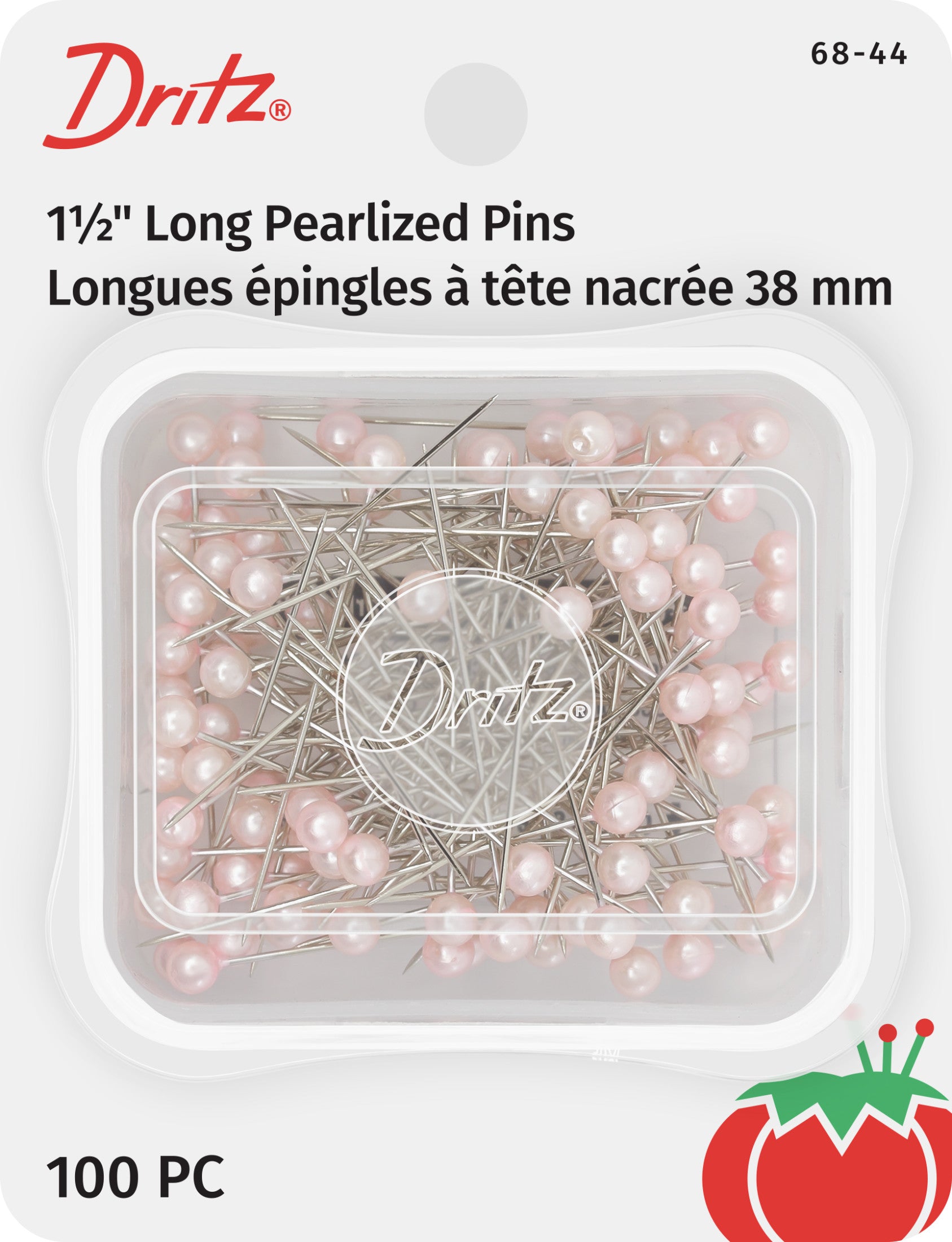 Dritz Épingles tête perle blanche 38 mm 100 pcs acier