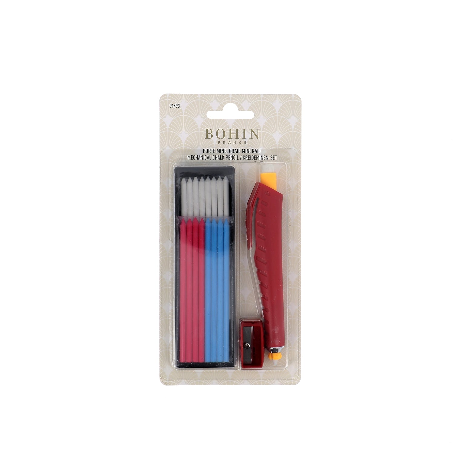 Bohin Marquage crayon craie porte-mine blanc 3,8 mm