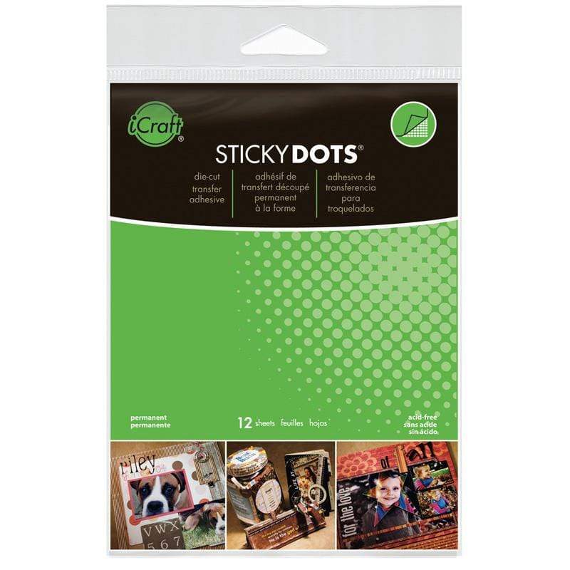 HeatnBond iCraft Sticky Dots feuille adhésive 12 feuilles permanente