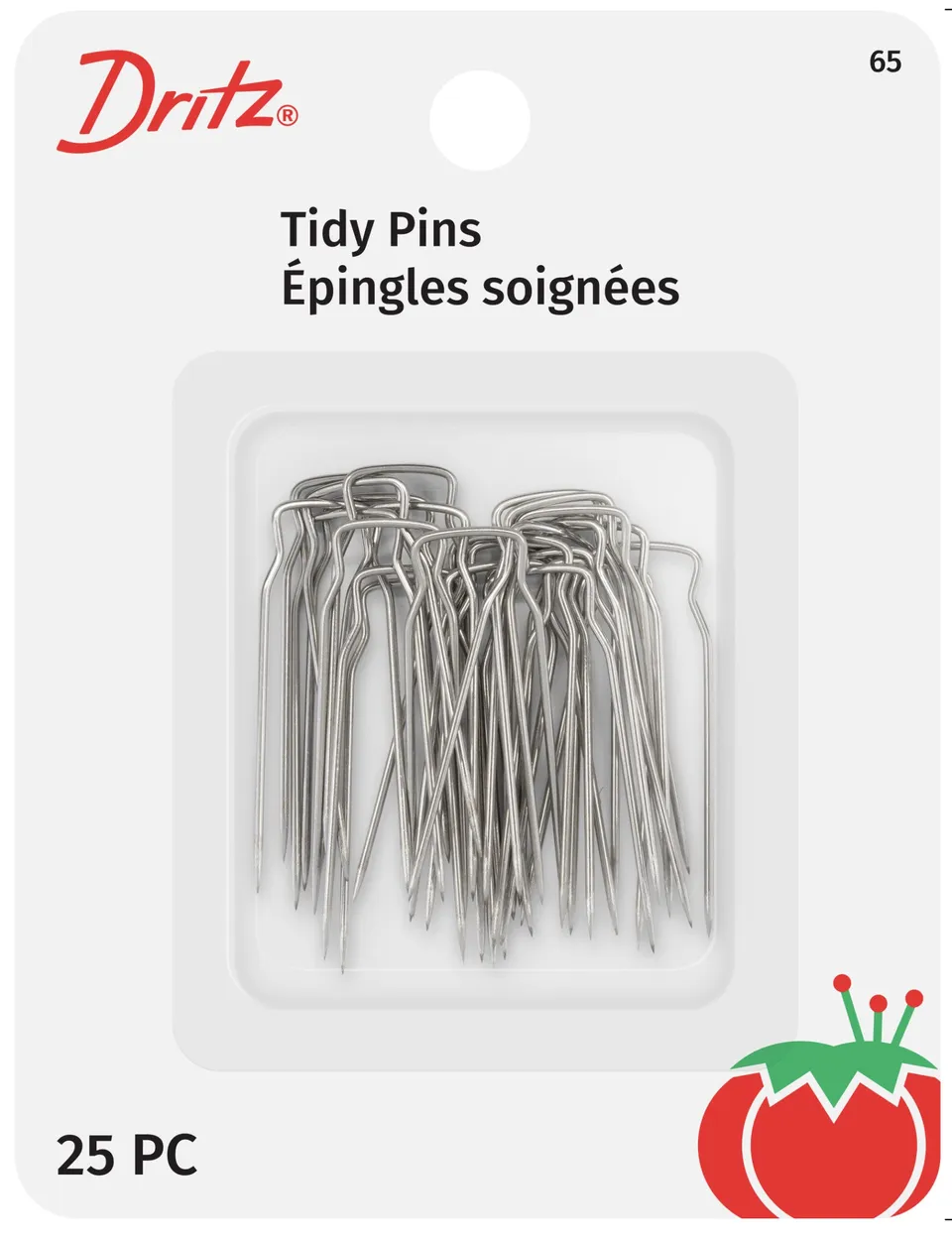 Dritz Tidy Pins 65 épingles plates laiton 25 pc antirouille