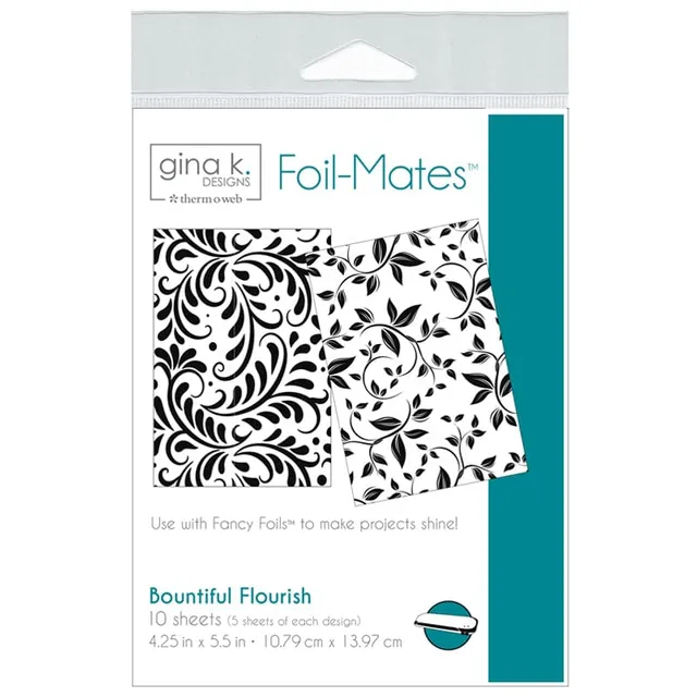 Gina K. Designs Foil-Mates papier à foiler Bountiful Flourish 10 feuilles