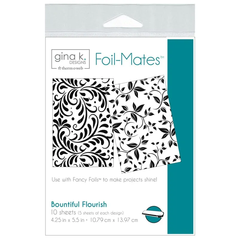 Gina K. Designs Foil-Mates papier à foiler Bountiful Flourish 10 feuilles