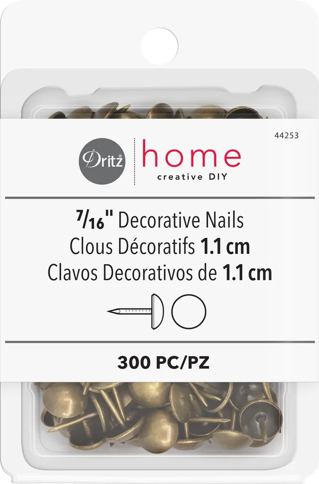 Dritz Clous Décoratifs Lisses Nickel 11 mm 300 Pièces