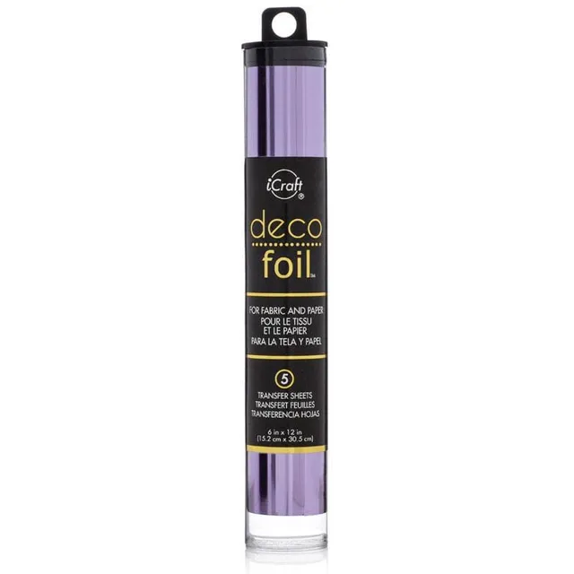 HeatnBond Deco Foil feuille transfert foil lilas 5 pcs