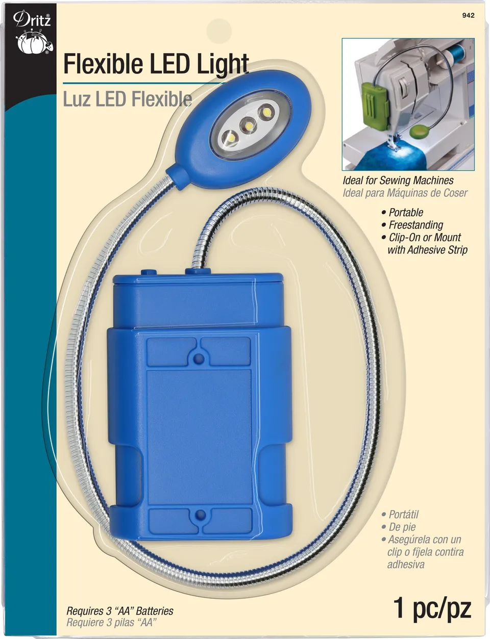Dritz 942 lampe LED flexible à pince couleurs assorties