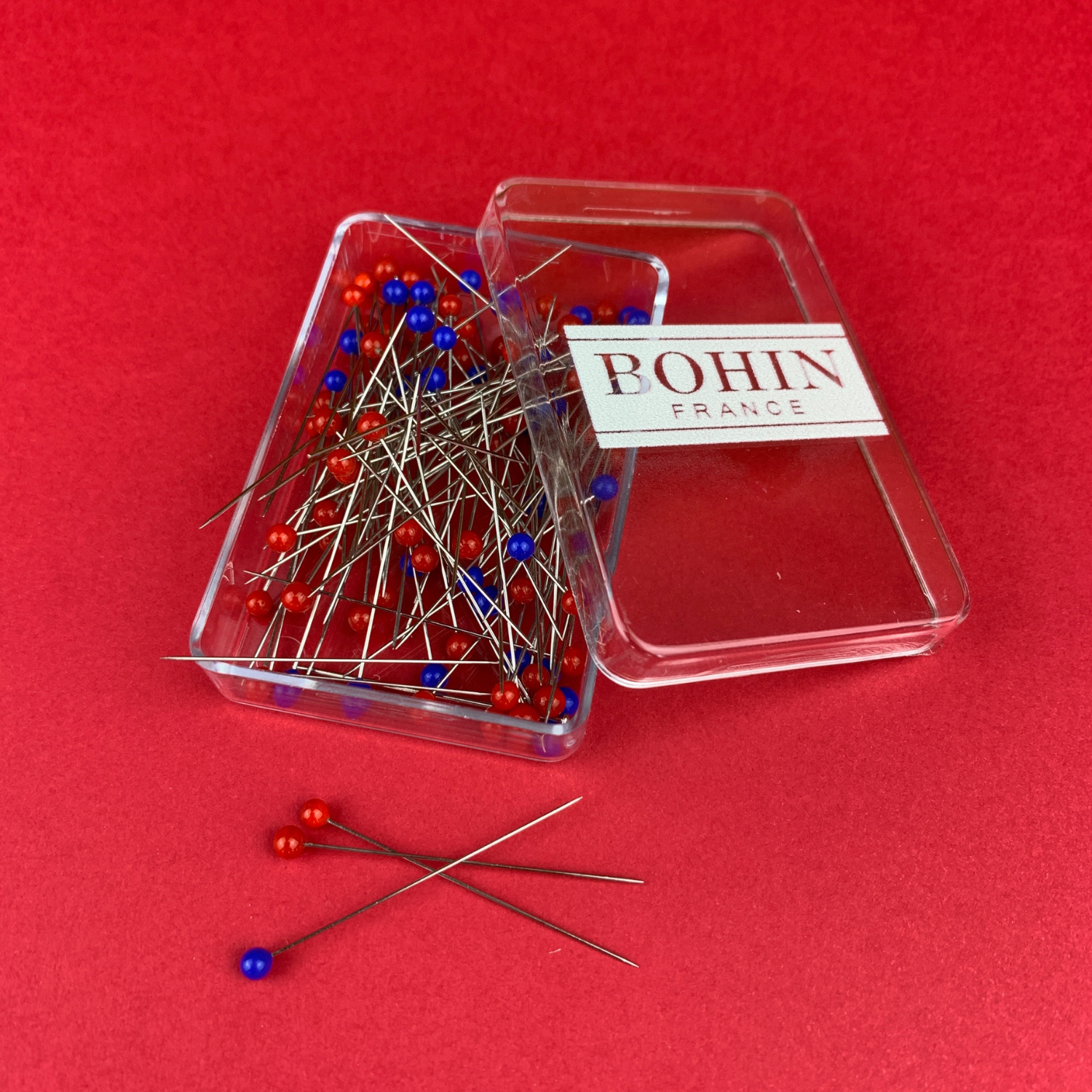 Bohin Épingles tête verre ultra-fines 36 mm épingle tissu fin boîte 80
