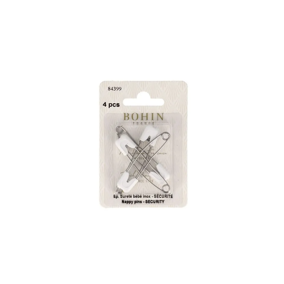Bohin Épingles Épingle à Nourrice Inox 55 mm x4 Sécurité