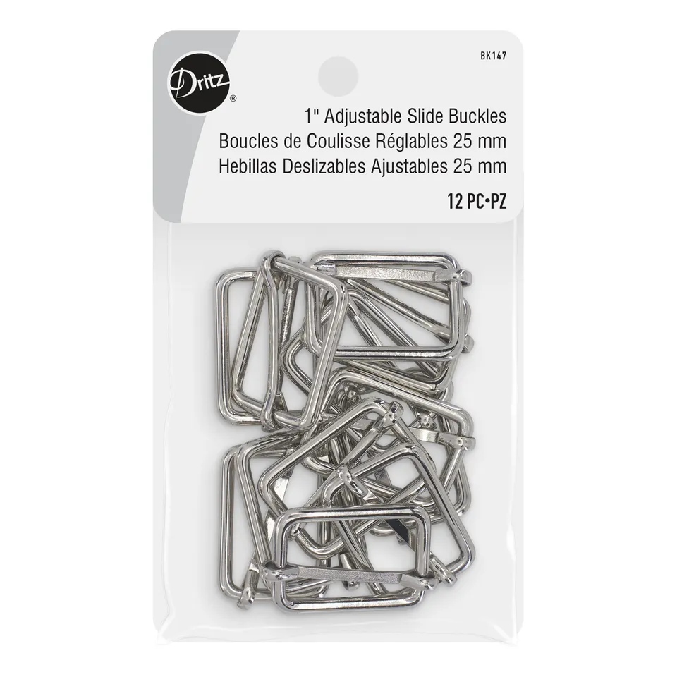 Dritz Boucles Coulissantes Nickel 25 mm x12 Sangle