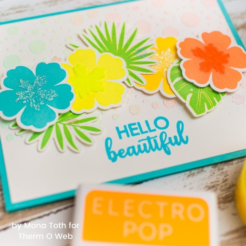 HeatnBond Rina K. Designs flock Hello Yellow 6 feuilles