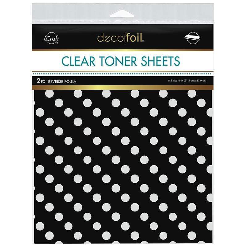 Deco Foil Clear Designer feuille toner Reverse Polka 2 feuilles