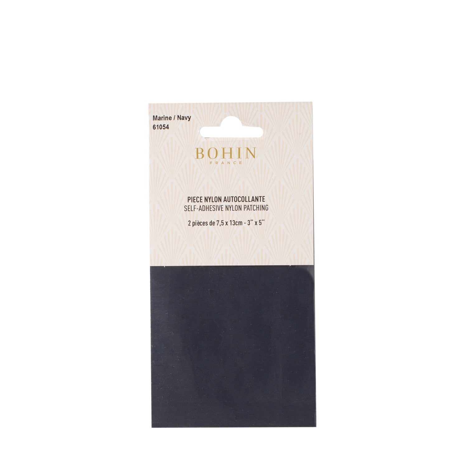 Bohin Colles textiles nylon autocollant noir 7,5x13 cm x2