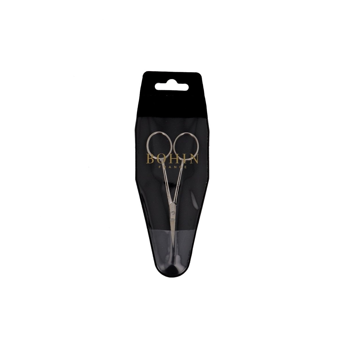 Bohin Coupe Ciseaux broderie double courbure argentés 10 cm