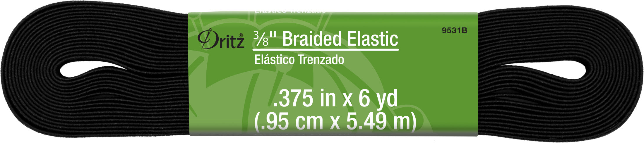 Dritz Elastics & Fabrics élastique tressé noir 9mm x5,5m