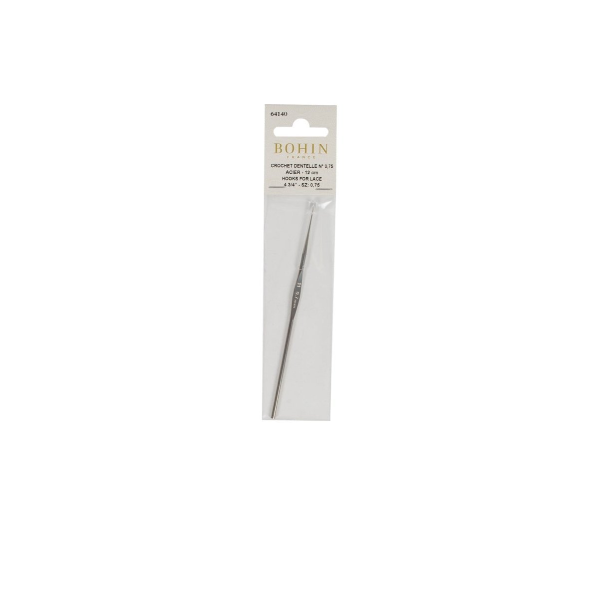 Bohin Crochet dentelle 12 cm N°1,75 fil fin napperon