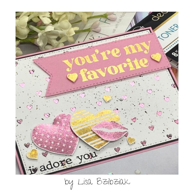 Deco Foil Transfert adhésif Love & Kisses 3 feuilles