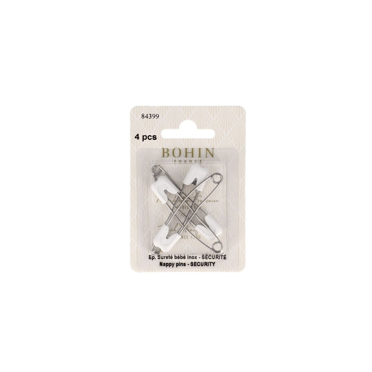 Bohin Épingles Épingle à Nourrice Inox 55 mm x4 Sécurité