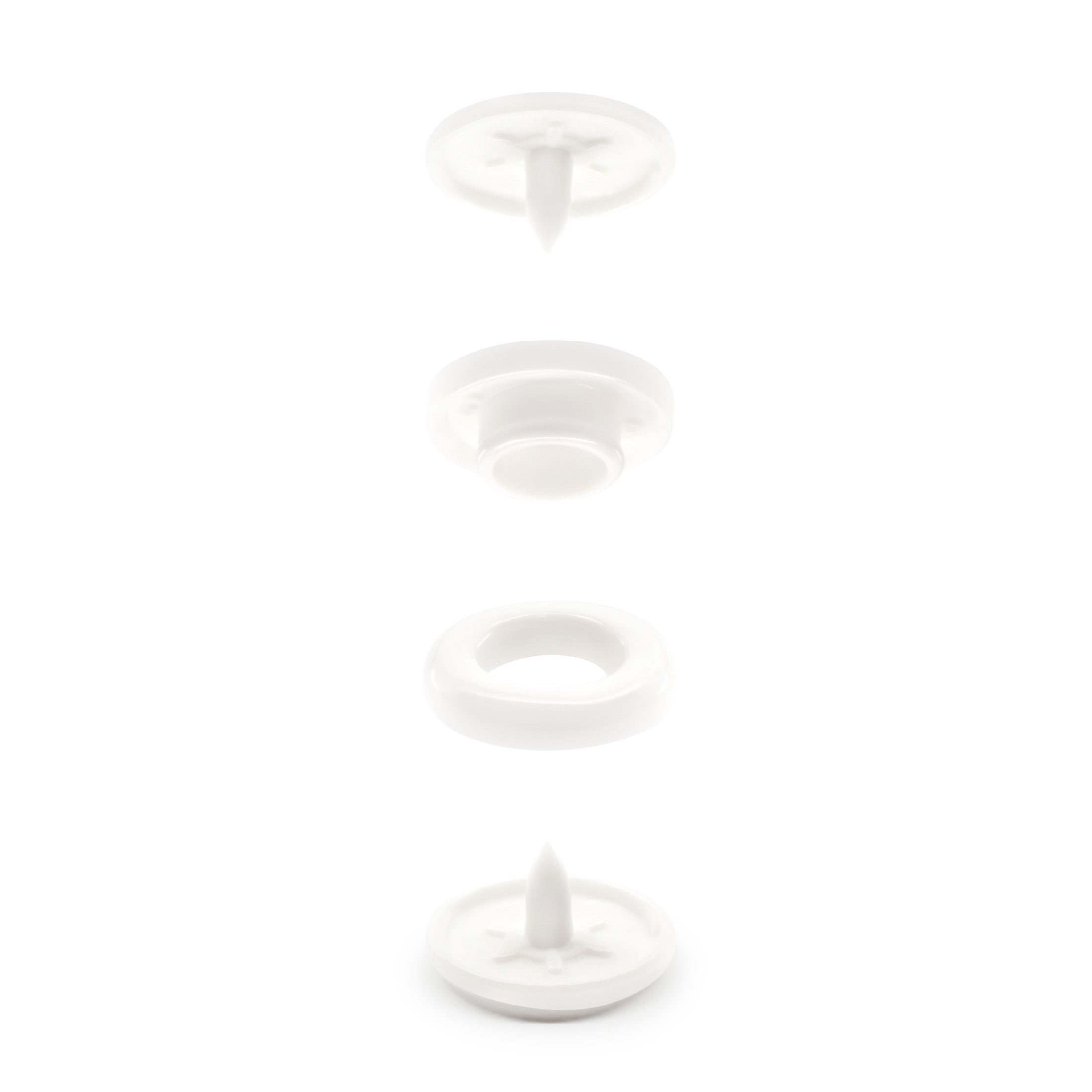 Dritz Fasteners boutons-pression plastique blancs 12 jeux