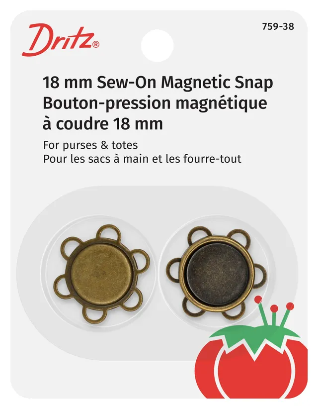 Dritz Bouton Magnétique Fleur Laiton à Coudre