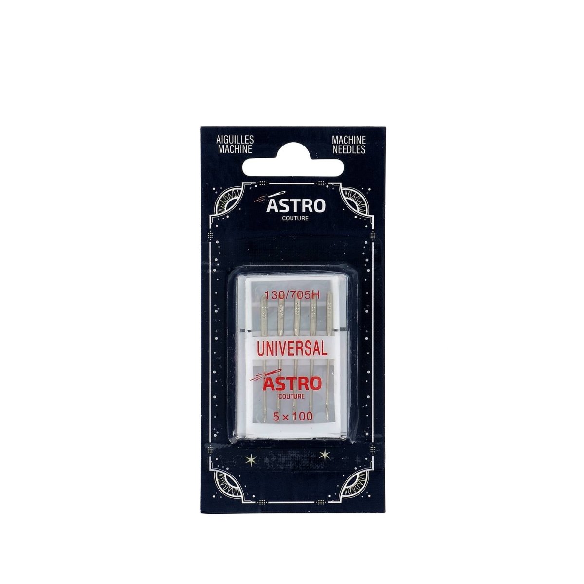 Bohin Astro Couture aiguilles machine universelle x5 nickelé