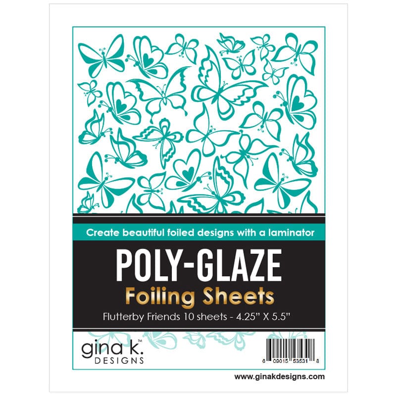 Gina K. Designs Poly-Glaze Flutterby Friends feuilles x3