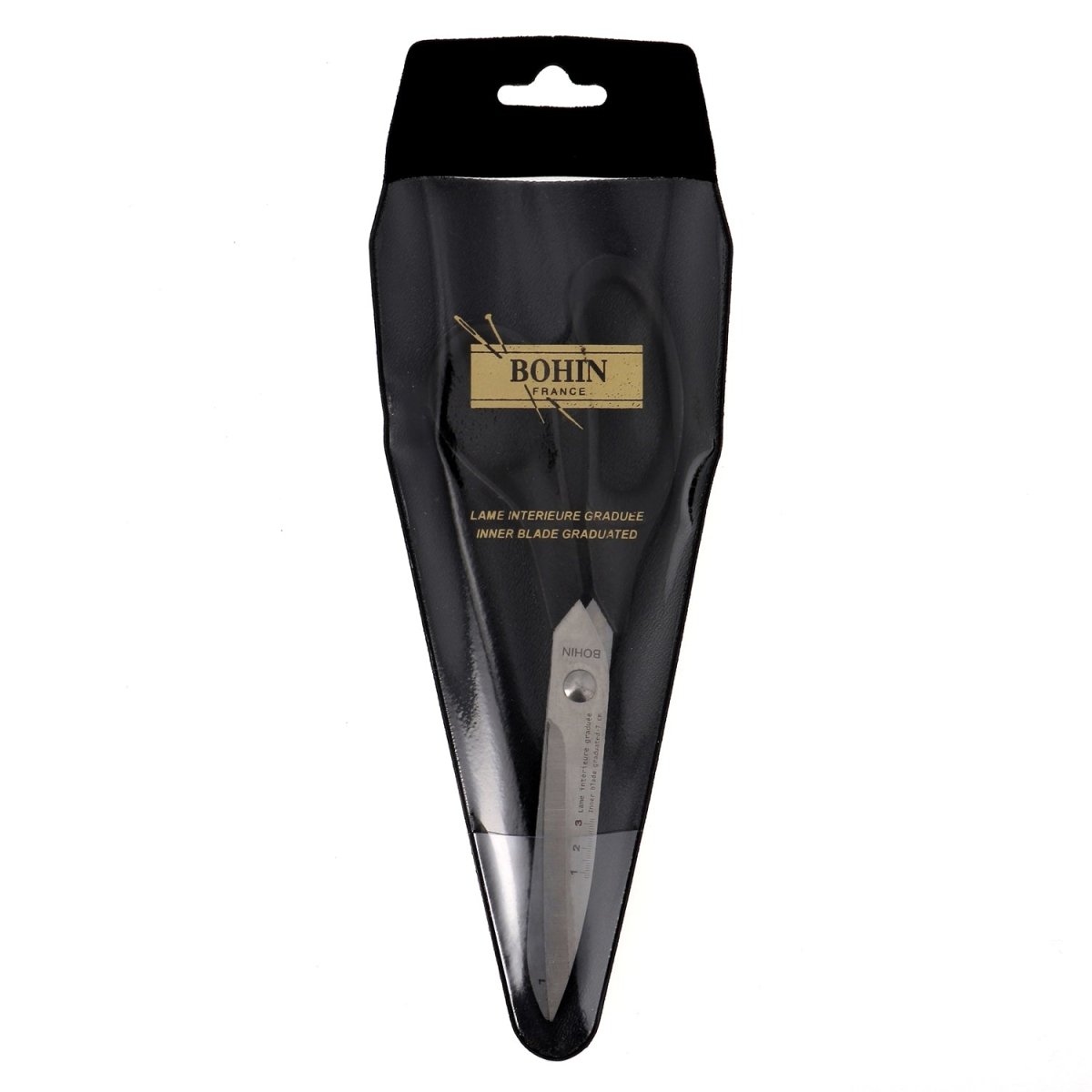 Bohin Coupe ciseaux lame graduée 21 cm acier inox