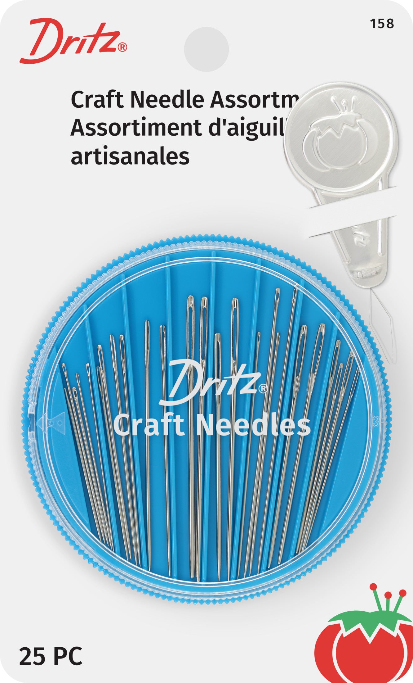 Dritz aiguilles main assorties + enfileur x25