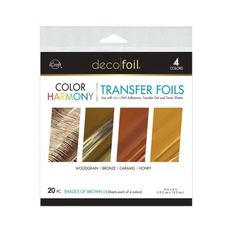 HeatnBond Deco Foil lot foil marron 20 pcs 15x15 cm