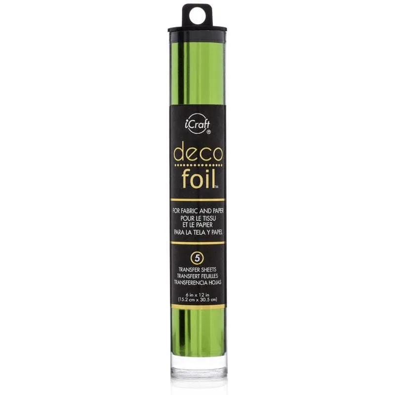 Deco Foil Transfer Sheets Spring Green foil transfert x5