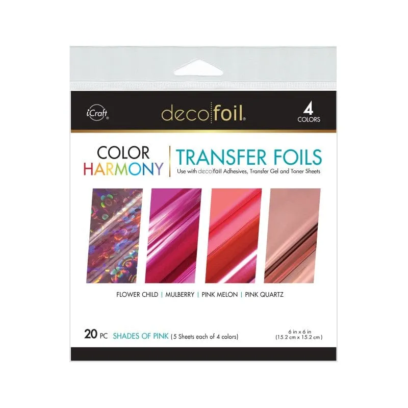 Deco Foil Color Harmony foil transfert 20 feuilles tons roses