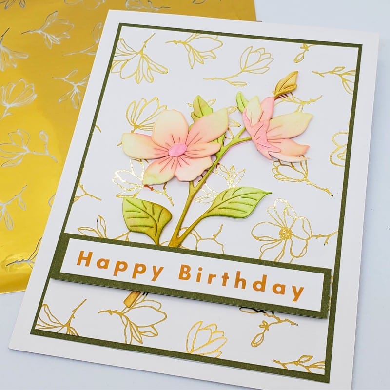 Deco Foil Toner carte à foiler Delicate Magnolias A2 lot 8