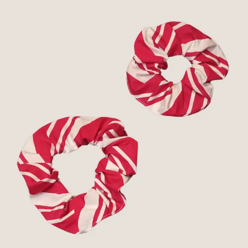 Kitac Tissus couture Popeline Nona Source rayures rouge blanc