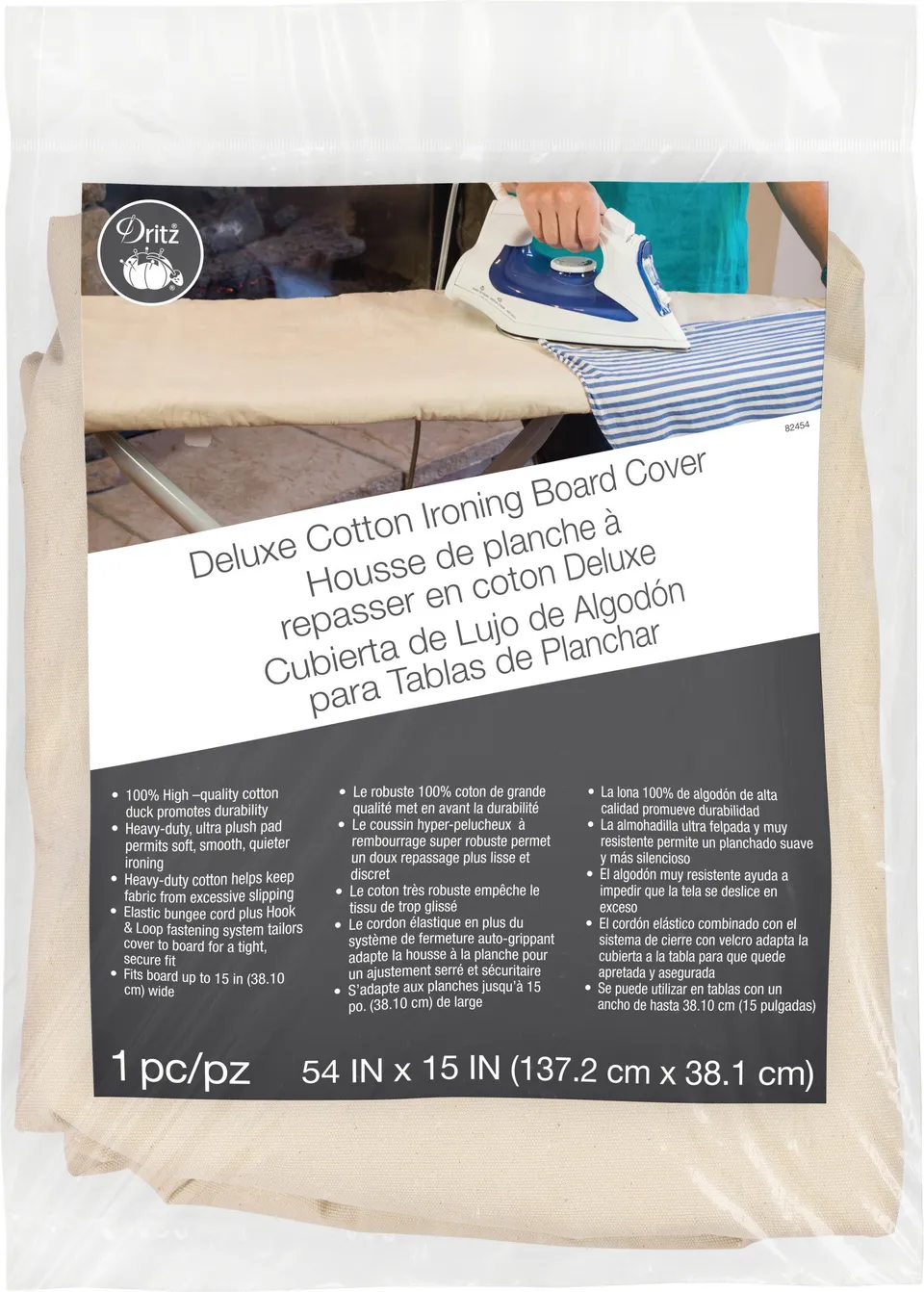 Dritz Deluxe housse table à repasser coton 137x38 cm