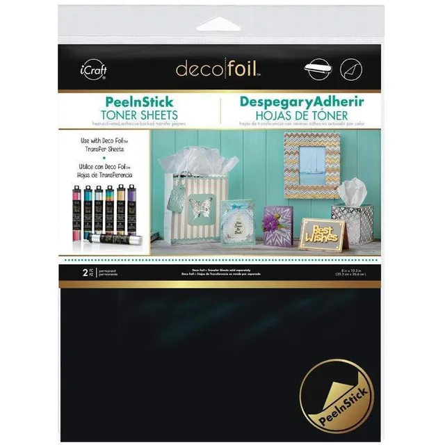HeatnBond Deco Foil Peel and Stick feuille toner adhésive 2 feuilles