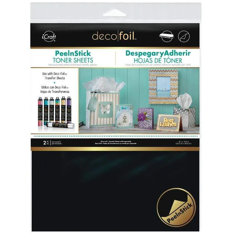 HeatnBond Deco Foil Peel and Stick feuille toner adhésive 2 feuilles