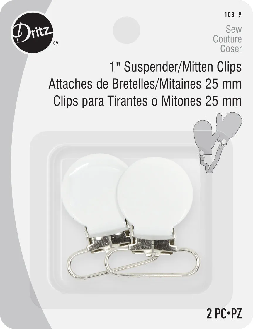 Dritz Clothing Care clips bretelles 25 mm blanc lot 2