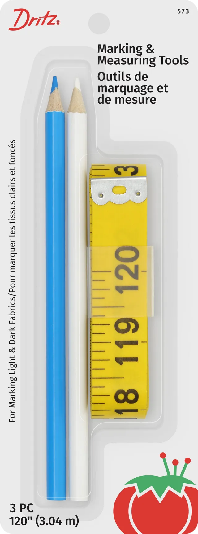 Dritz Marking & Measuring set 573 crayons + mètre effaçable eau