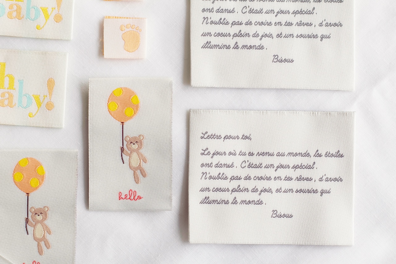 La Petite Maison Couture Oh Baby! x8 étiquette à coudre pastel naissance