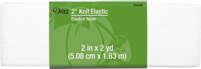 Dritz Elastics Élastique Tricot 2" Blanc 2 yd souple