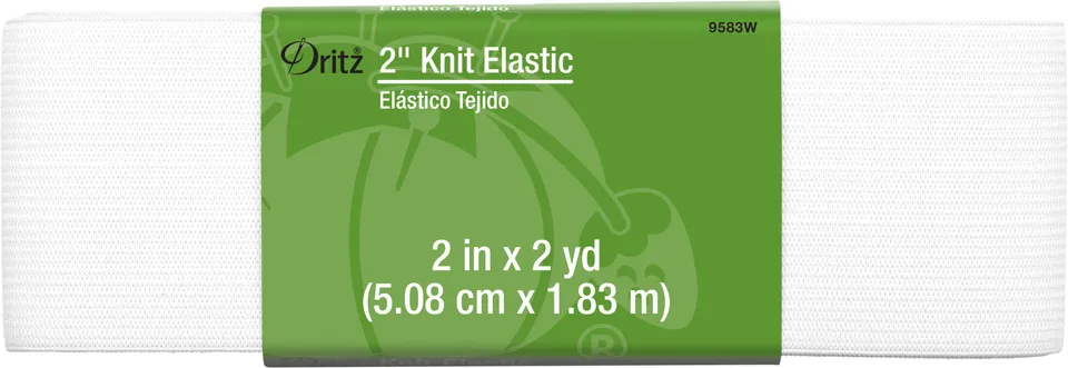 Dritz Elastics Élastique Tricot 2" Blanc 2 yd souple
