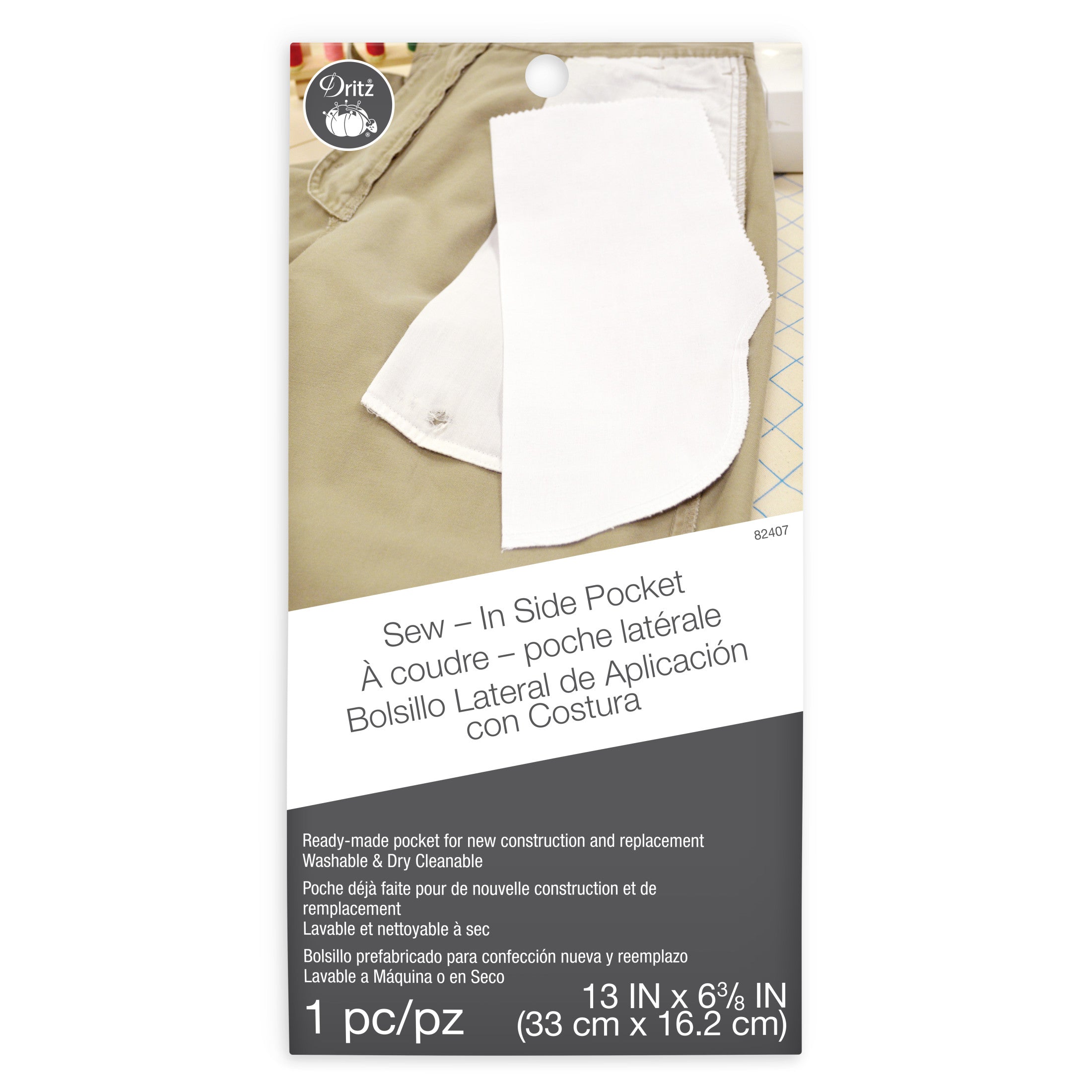 Dritz 82407 poche latérale à coudre coton