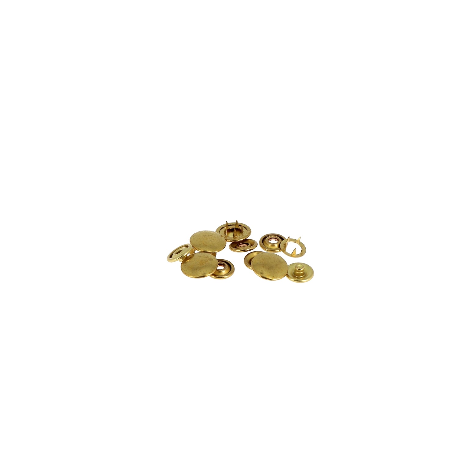 Bohin pressions sans couture 12 mm argent tissus légers x8