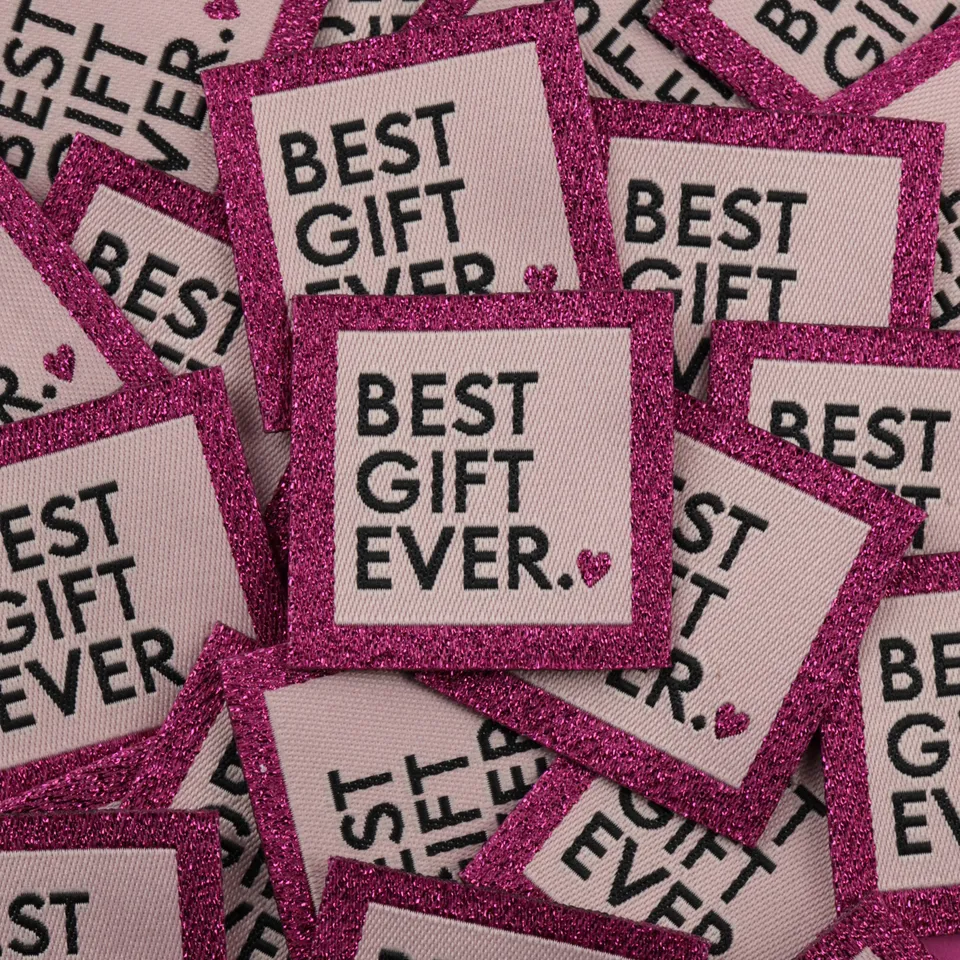 Bohin Étiquettes étiquette tissée Best gift ever 3,5 cm