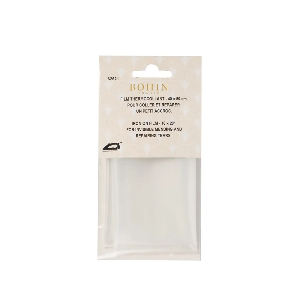 Bohin Film transparent thermocollant 40x50 cm réparation