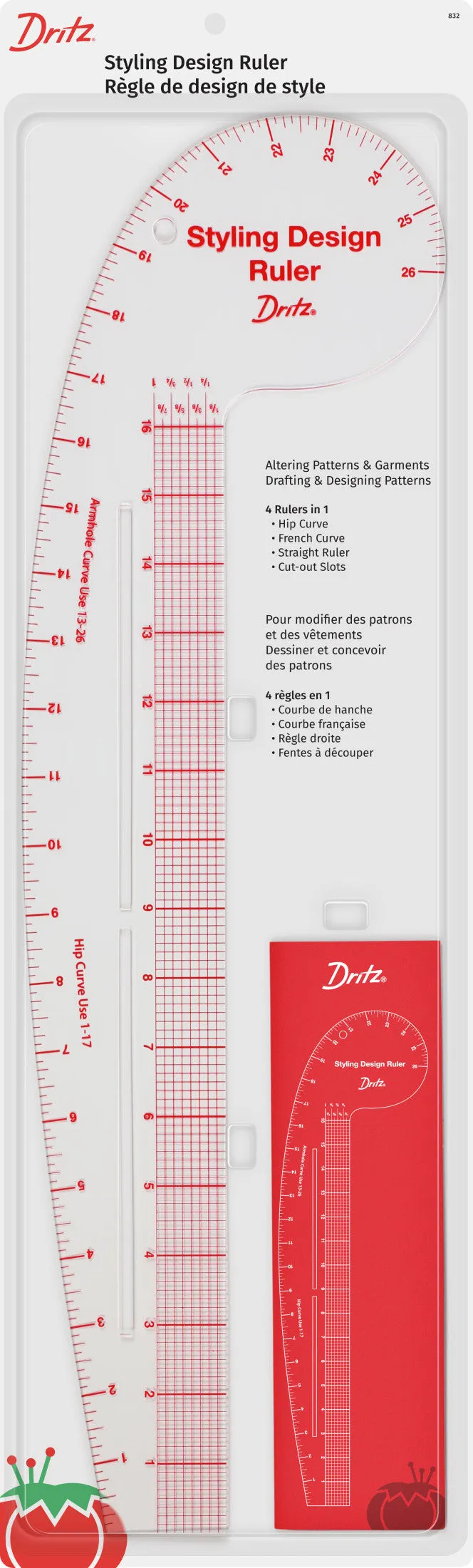 Dritz Marking & Measuring 832 règle couture patron 4 en 1