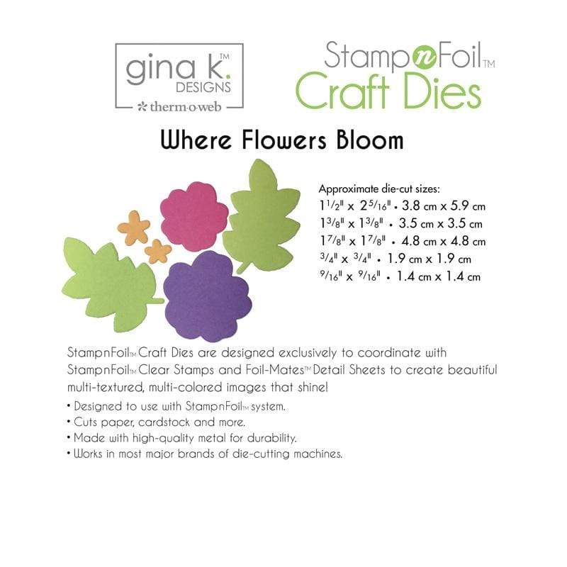 Gina K. Designs Where Flowers Bloom die set 6 motifs