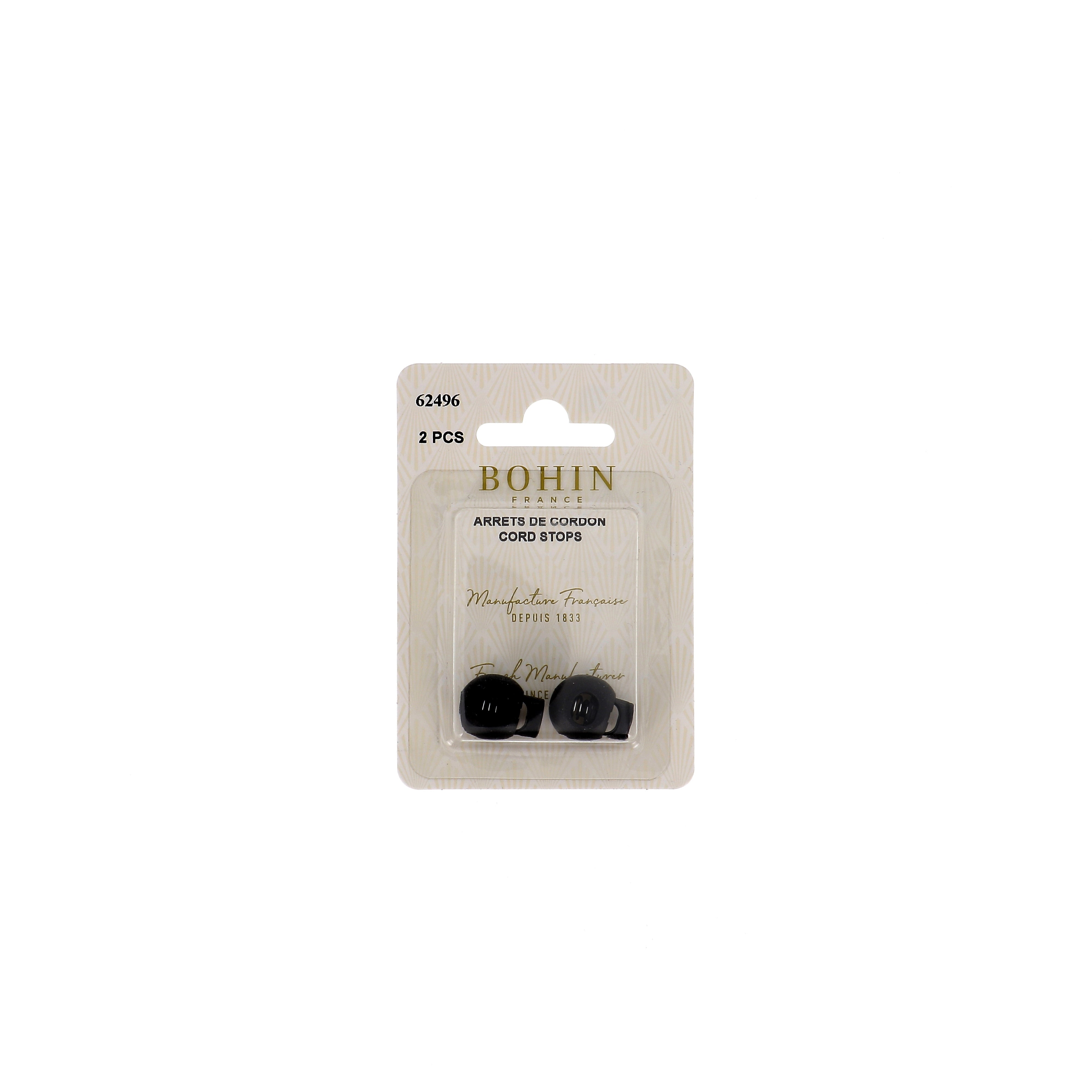 Bohin Arrêts cordons stop-cordon noir 18x19 mm
