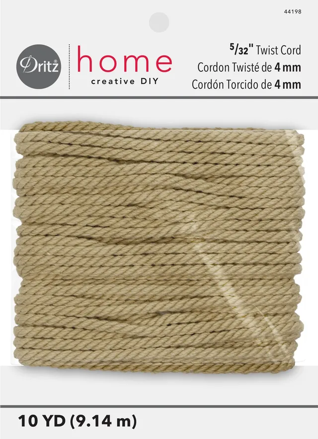 Dritz Corde torsadée naturel 9,1 m passepoil déco