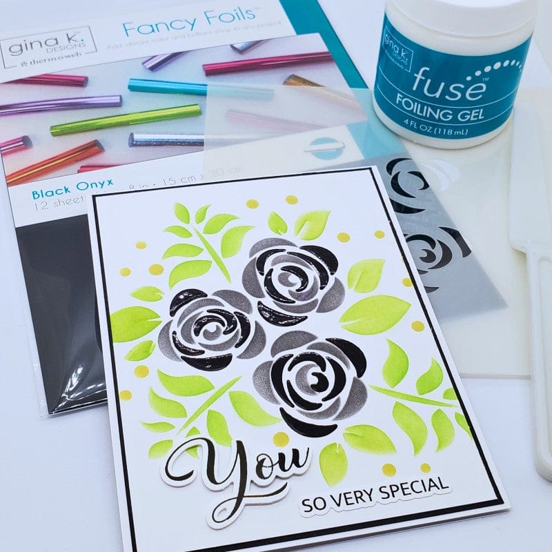 Gina K. Designs Fancy Foil Black Onyx foil transfert x12
