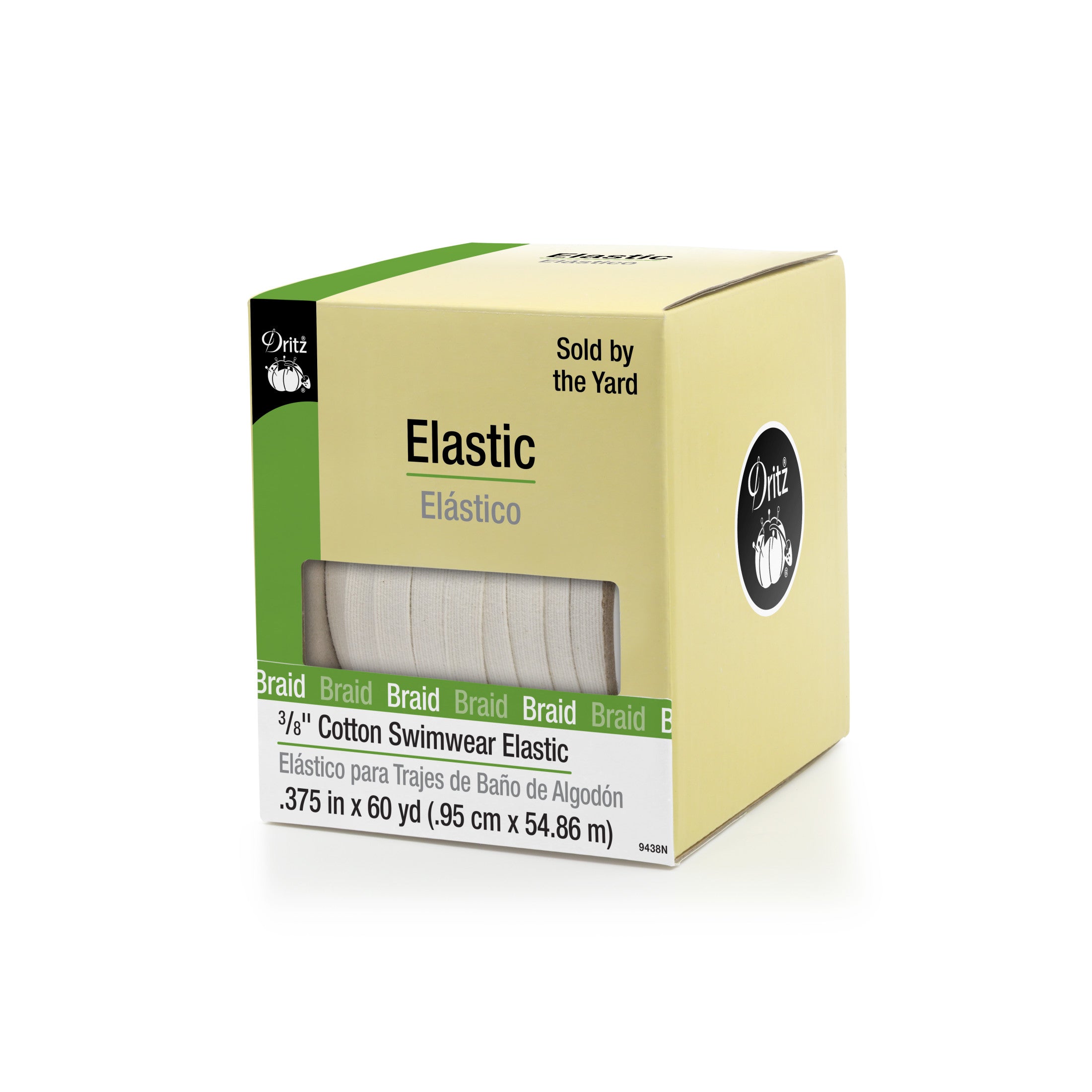 Dritz Elastics Elastique coton maillot naturel 3/8" 2 yd